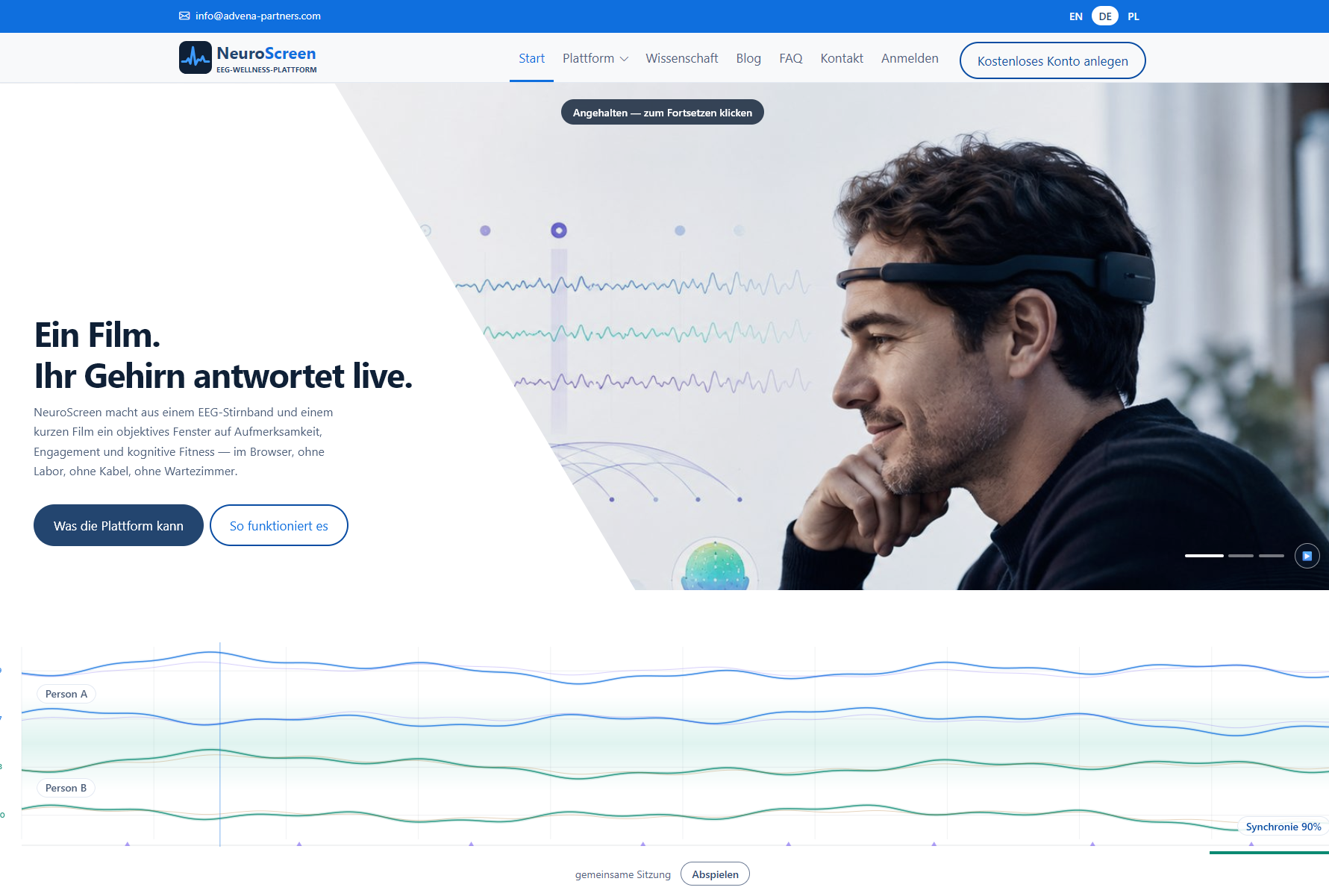 NeuroScreen – EEG-Wellness-Plattform
