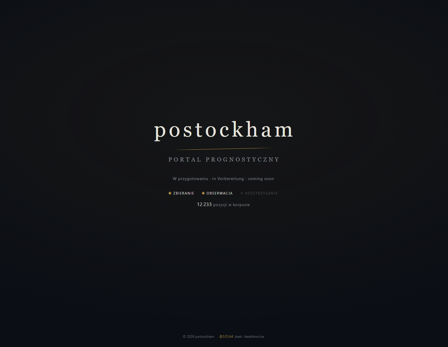 Postockham – prognostisches Portal