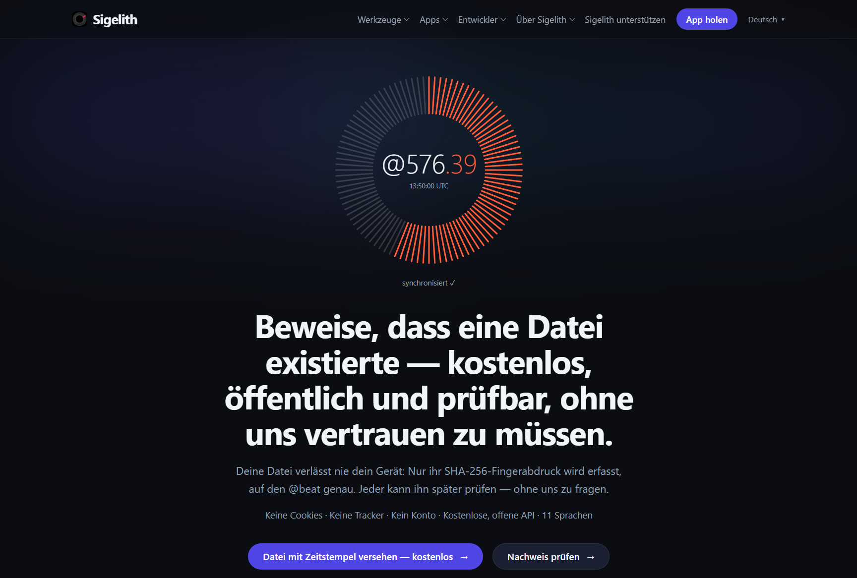 Sigelith – kostenloser Nachweis, dass eine Datei existierte